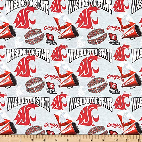 Sykel Enterprises NCAA Washington State Collegiate Mascot Multi Fabric by the Yard