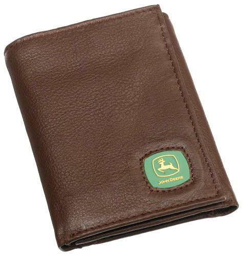 John Deere Men s Tri Fold WalletBrownOne Size