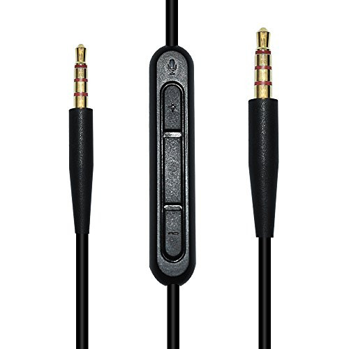 Replacement Audio Cable Cord Wire Compatible Bose On-Ear 2/OE2/OE2i/QC25/QC35/Soundlink/SoundTrue Headphones (Black MIC) Replacement Audio Cable Cord Wire Compatible Bose On-Ear 2/OE2/OE2i/QC25/QC35/Soundlink/SoundTrue Headphones (Black MIC)
