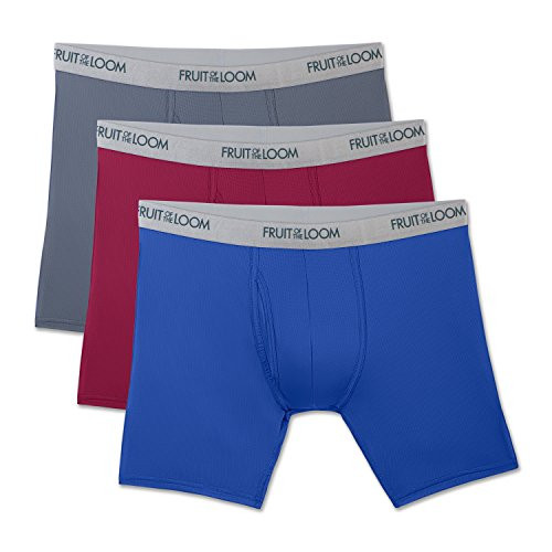 Fruit of the Loom Men s 3 Pack Everlight Boxer Briefs Assorted Large