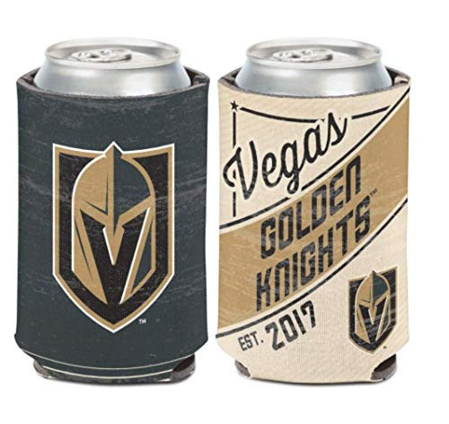 WinCraft NHL Las Vegas Golden Knights 1 Pack 12 oz 2 Sided Retro Can Cooler Coozie