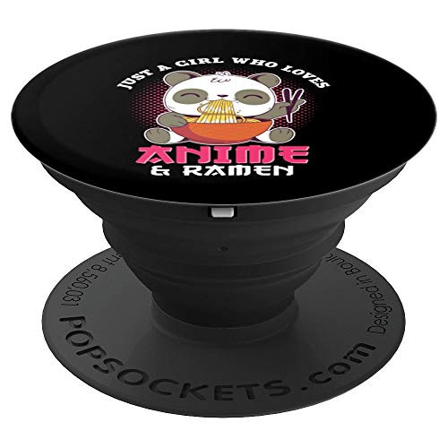 Panda Otaku Gift Anime Just A Girl Who Loves Anime   Ramen PopSockets Grip and Stand for Phones and Tablets Panda Otaku Gift Anime Just A Girl Who Loves Anime   Ramen PopSockets Grip and Stand for Phones and Tablets