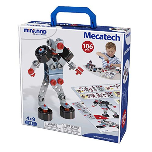 Miniland Educational MLE95015 Mecatech Game  Pack of 106