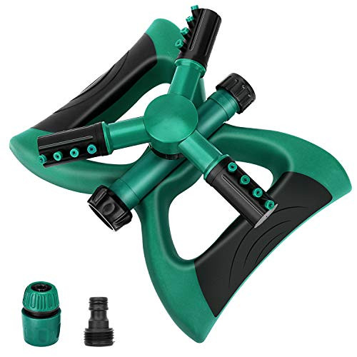 Garden Sprinkler 2020 Update Automatic 360 Rotating Lawn Sprinkler Large Area Coverage Water Sprinklers for Lawns and Gardens Adjustable Rotating Sprinkler for Yard  104