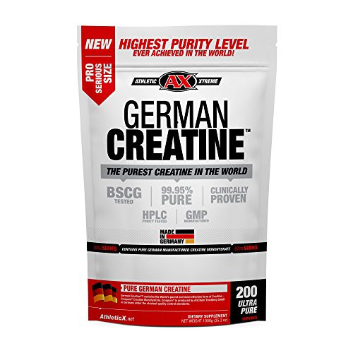 German Creatine   200 Servings  1000g  Creapure   Pure German Creatine Monohydrate from Creapure   Safest and Purest Creatine