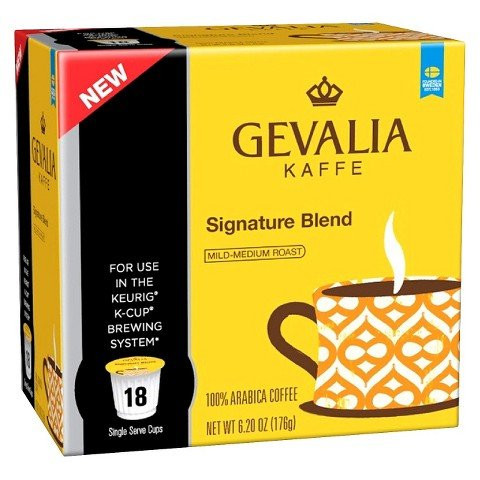 Gevalia Kaffe Signature Blend Mild Medium Roast Coffee K Cups 18 ct