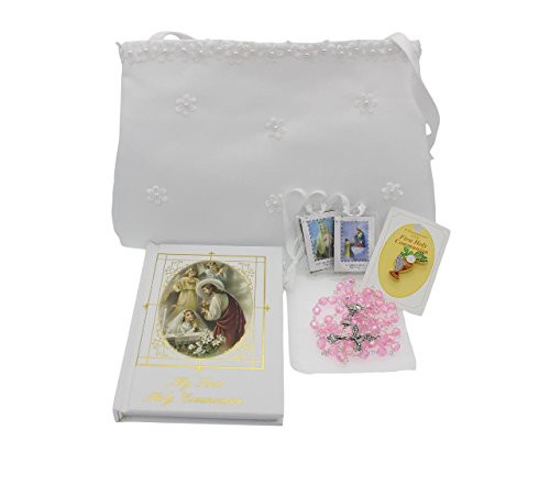 Girls First Communion Gift Set Purse Missal Rosary and Pouch Scapular Chalice Pin Gift Box Girls First Communion Gift Set Purse Missal Rosary and Pouch Scapular Chalice Pin Gift Box