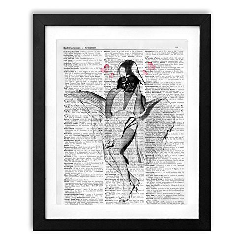 akeke Marilyn Monroe, Darth Vader Star wars, Vintage Dictionary Art Print, Wall Art Decor 8x10 Unframed