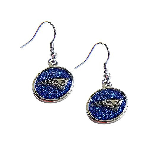 NFL New England Patriots Glitter Dangler Earrings