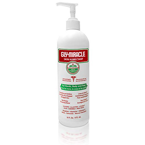 GLY MIRACLE Skin Humectant 16 Ounce Pump Bottle Deep Nourishing Moisturizer Lotion for Eczema Psoriasis Dry Skin on Face Hands Body Cracked Heels Cuticles