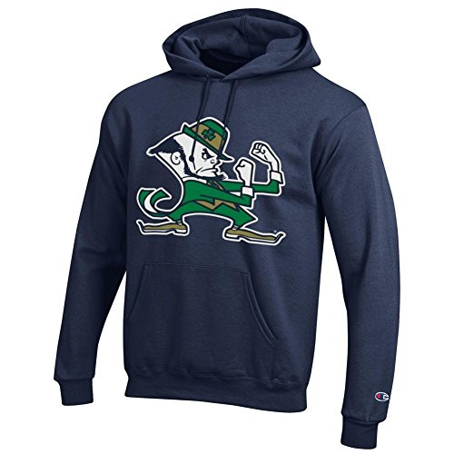 Elite Fan Shop Notre Dame Fighting Irish Hoodie Sweatshirt Leprechaun Navy   M