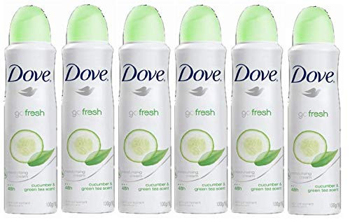 Dove Anti Perspirant Deodorant Spray Cucumber Green Tea Dry 48 Hour Protection 150 Ml Pack of 6 Dove Anti Perspirant Deodorant Spray Cucumber Green Tea Dry 48 Hour Protection 150 Ml Pack of 6