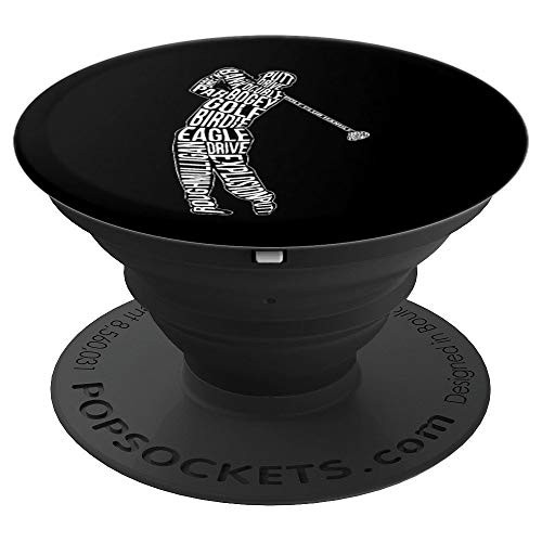 Golfer Pop Socket Golf Youth Typography Golfing Gifts PopSockets Grip and Stand for Phones and Tablets