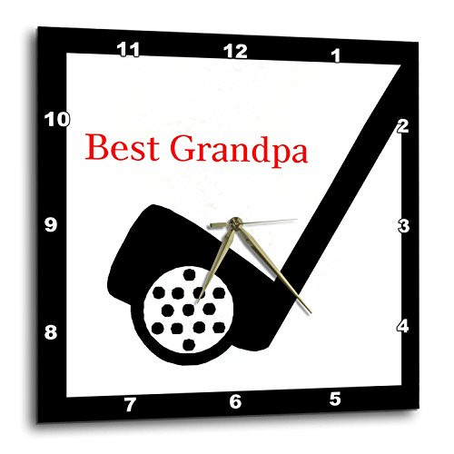 3dRose DPP 19982 1 Grandpa N Golf Wall Clock 10 by 10 Inch