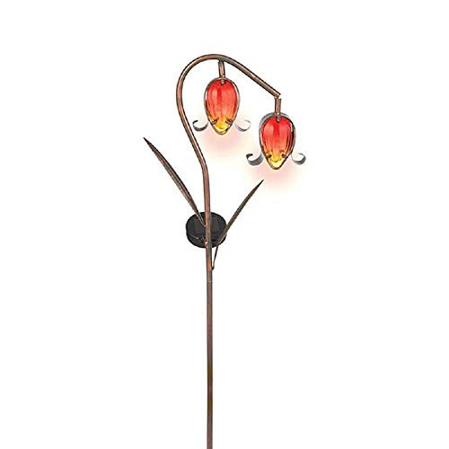 Grasslands Road 465788 Bell Flower Solar Stake 33 inch Length Red Metal