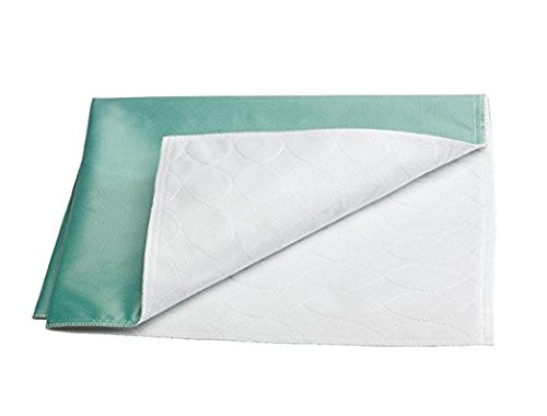 Nobles Washable Waterproof Mattress Sheet Protector Bed Underpad   Large 34 x 36 inches with 18  Tuck Ins   Waterproof Mattress Cover  Green Backing
