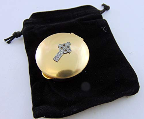 JWG Industries PYX with Embossed Gray Celtic Cross Emblem and Black Drawstring Burse
