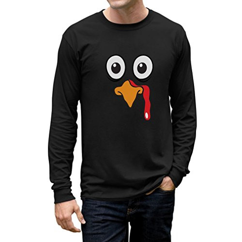 Turkey Face Shirt Gobble Funny Thanksgiving Men s Long Sleeve T Shirt Large Black Turkey Face Shirt Gobble Funny Thanksgiving Men s Long Sleeve T Shirt Large Black