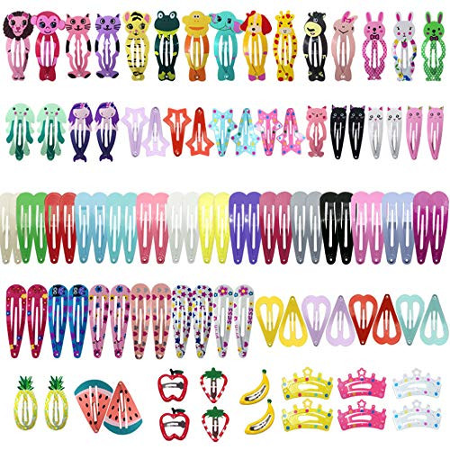 LOAVER 100 Pieces Girls Hair Clips Barrettes Lovely Animal Fruit Printed Pattern Metal Snap Hair Clips Cartoon Design Hairpins for Pets LOAVER 100 Pieces Girls Hair Clips Barrettes Lovely Animal Fruit Printed Pattern Metal Snap Hair Clips Cartoon Design Hairpins for Pets