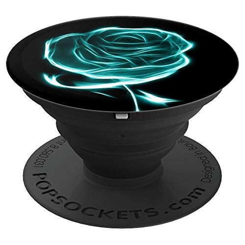 Green Teal Mint Rose Flower Floral Chic Design PopSockets Grip and Stand for Phones and Tablets Green Teal Mint Rose Flower Floral Chic Design PopSockets Grip and Stand for Phones and Tablets