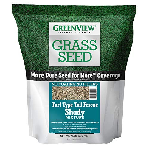 GreenView 2829350 Fairway Formula Grass Seed Turf Type Tall Fescue Shady Mixture 7 lb