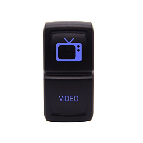 Cllena 5pin Laser VIDEO LIGHTS Rocker Style toggle Switch ON-OFF Blue LED Light 20A 12V