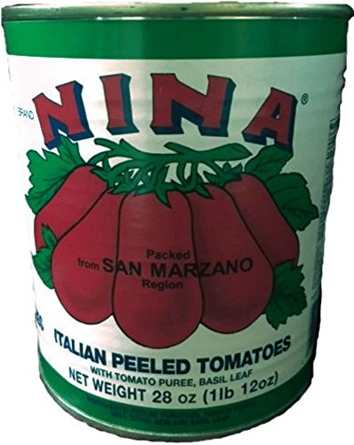 Nina Whole Peeled Tomatoes packed in San Marzano with Tomato Puree Basil Leaf 28 oz  1 Can