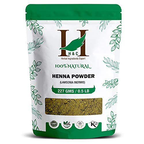 H C 100  Natural and Pure Henna Powder Lawsonia Inermis 227 gms  1 2 LB  for Hair