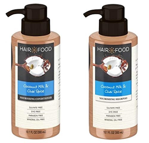 Hair Food Coconut Milk Chai Spice Nourishing Shampoo And Conditioner Set 101 oz Hair Food Coconut Milk Chai Spice Nourishing Shampoo And Conditioner Set 101 oz