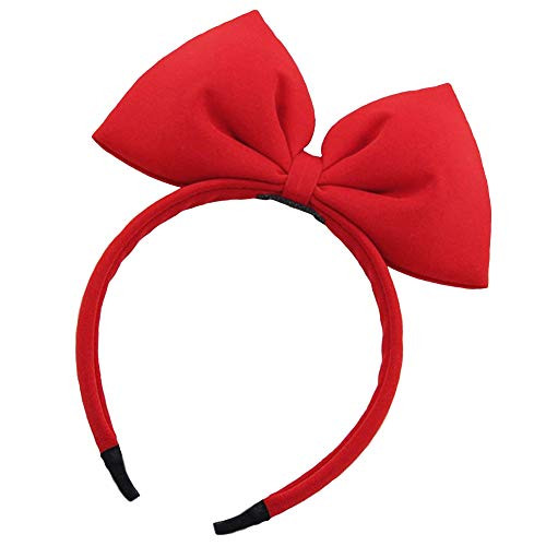 Bow Headband Bowknot Hairband Big Bow Halloween Christmas Hair Bands Women Girls Kids Hair Hoop Bow Headdress Headwear Headpiece Party Decoration Cosplay Costume Cute Handmade Hair Accessories Red