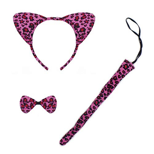 Halloween Cat Ears Headband Kitty Bow Tie Tail Women Girls Cute Hair Hoops Party Decoration Cosplay Costume Handmade Cat Headdress Headwear Headpiece Kitten Hair Band Accessories Set Leopard Print Halloween Cat Ears Headband Kitty Bow Tie Tail Women Girls Cute Hair Hoops Party Decoration Cosplay Costume Handmade Cat Headdress Headwear Headpiece Kitten Hair Band Accessories Set Leopard Print