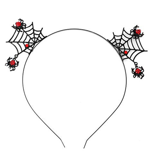 NLCAC Halloween Spider Cobwebs Headband Halloween Decorations Hair Hoop Cosplay Headdress Devil Headband