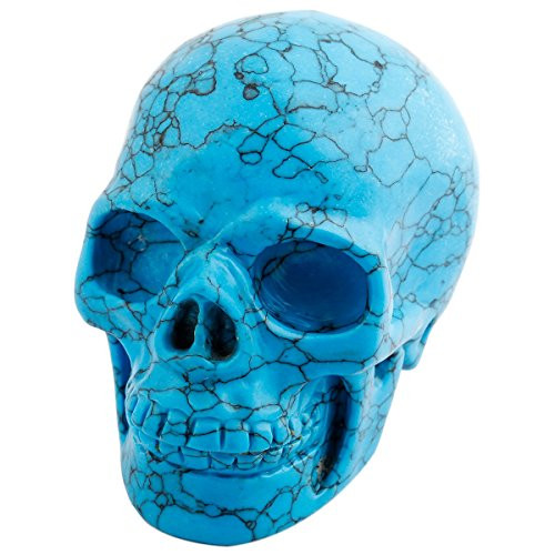rockcloud Healing Crystal Stone Human Reiki Skull Figurine Statue Sculptures Blue Howlite Turquoise 3 rockcloud Healing Crystal Stone Human Reiki Skull Figurine Statue Sculptures Blue Howlite Turquoise 3