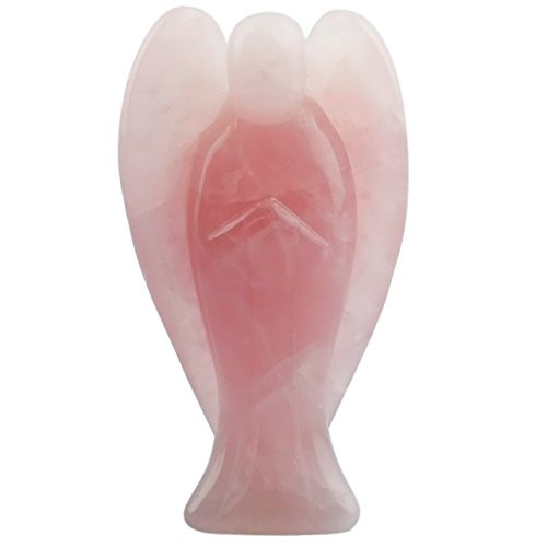 mookaitedecor Rose Quartz Crystal Pocket Guardian Angel Figurine Carved Gemstone Healing Statue 3 inch mookaitedecor Rose Quartz Crystal Pocket Guardian Angel Figurine Carved Gemstone Healing Statue 3 inch