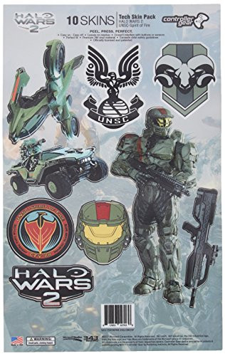Controller Gear Halo Wars 2 - 5"x8" UNSC-Spirit of Fire Decal Skin Pack - Officially Licensed - Xbox One