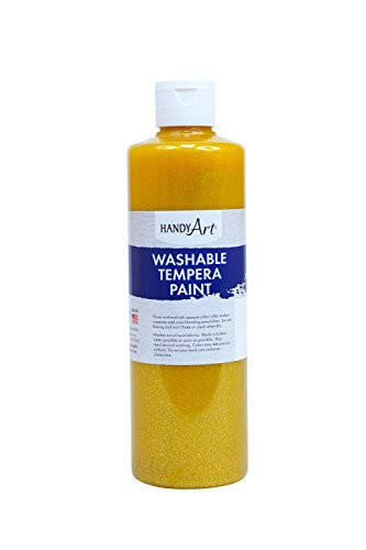Handy Art Glitter Washable Paint 16 ounce Yellow