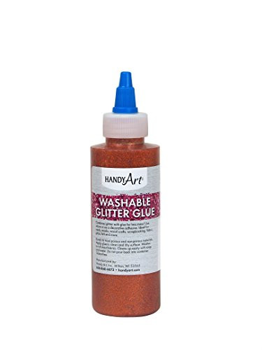 Handy Art Washable Glitter Glue 4 ounce Orange