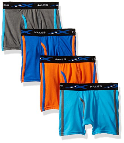 Hanes Boys  X Temp Breathable Mesh Boxer Brief 4 Pack Assorted Small