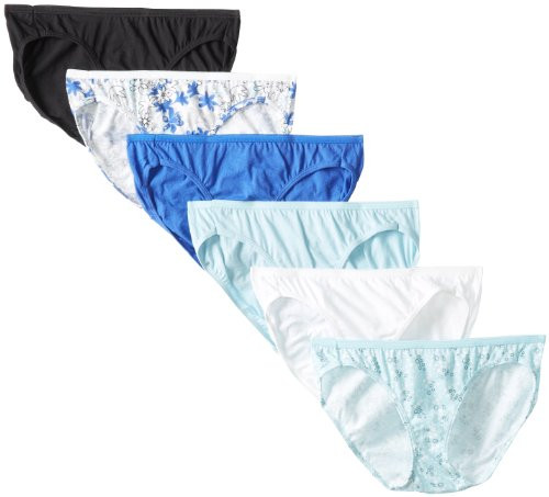 Hanes Women s Bikini Panty Assorted Size 5  Pack of 6