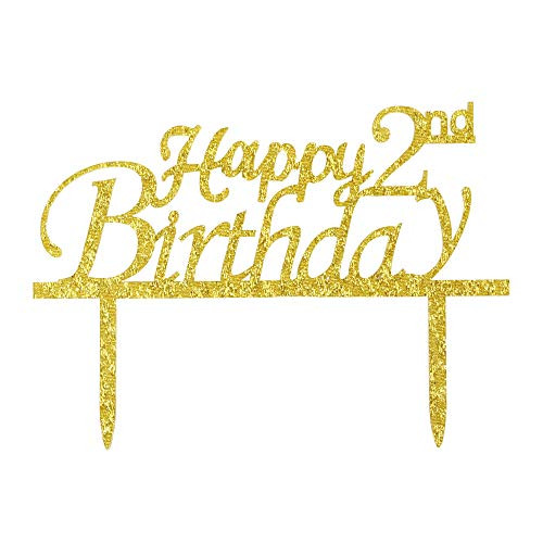 Happy 2nd Birthday Cake Topper 2nd Birthday Cake Topper Baby s Second Birthday Party Decorations Gold Happy 2nd Birthday Cake Topper 2nd Birthday Cake Topper Baby s Second Birthday Party Decorations Gold