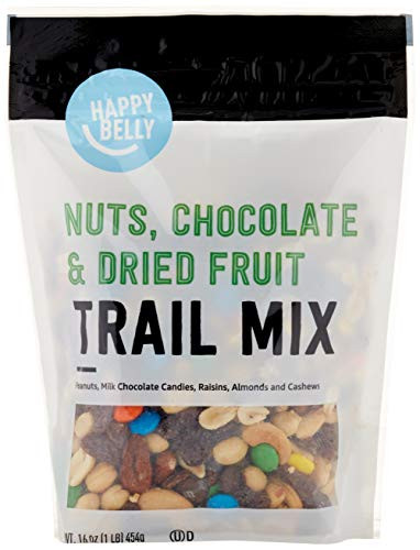 Amazon Brand   Happy Belly Nuts Chocolate   Dried Fruit Trail Mix 16 Ounce