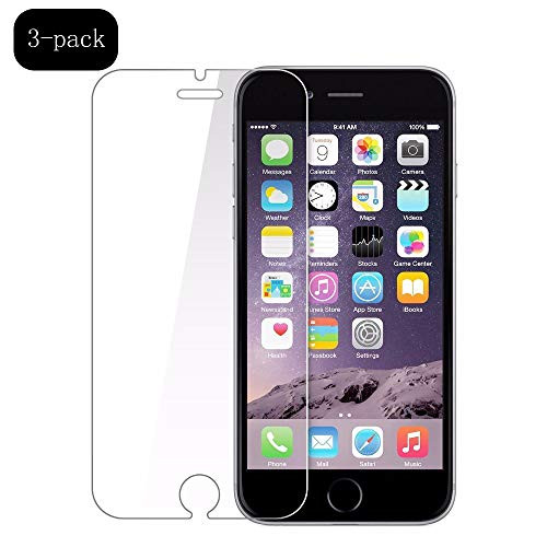 3 Pack  iPhone8 7 6S and iPhone6 Glass Screen Protector Tempered Glass Screen Protector  No Bubbles  for iPhone 8 7 6S and 6 47 inch