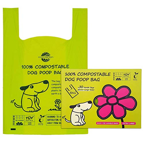 Moonygreen Poop Bags X Large Dog Waste Bags XL Cat Litter Extra Large Easy Tie Handles Vegetable Based Bag for Waste Compostable and Eco Friendly Unscented Extra Thick and Leak Proof 30 Counts Moonygreen Poop Bags X Large Dog Waste Bags XL Cat Litter Extra Large Easy Tie Handles Vegetable Based Bag for Waste Compostable and Eco Friendly Unscented Extra Thick and Leak Proof 30 Counts