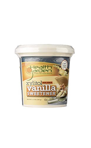 Health Garden Birch Xylitol Vanilla Sugar Free Sweetener   Non GMO   Kosher   Made in The USA   Keto Friendly  12 oz