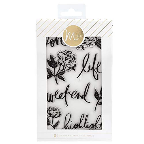 Heidi Swapp 314624 Stamp Mink Clear Floral  8 Piece