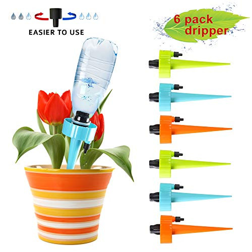 INN Self Watering Plant Spikes Plant Waterer Automatic Drip Plant Watering Devices Bulbs Globes Stakes Irrigation System with Slow Release Control Valve Switch for Potted Plants 6 Pack INN Self Watering Plant Spikes Plant Waterer Automatic Drip Plant Watering Devices Bulbs Globes Stakes Irrigation System with Slow Release Control Valve Switch for Potted Plants 6 Pack