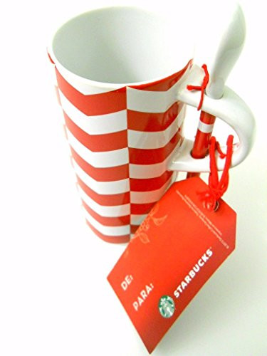 Starbucks Chevron Pattern Mug with Spoon 8 Fl Oz