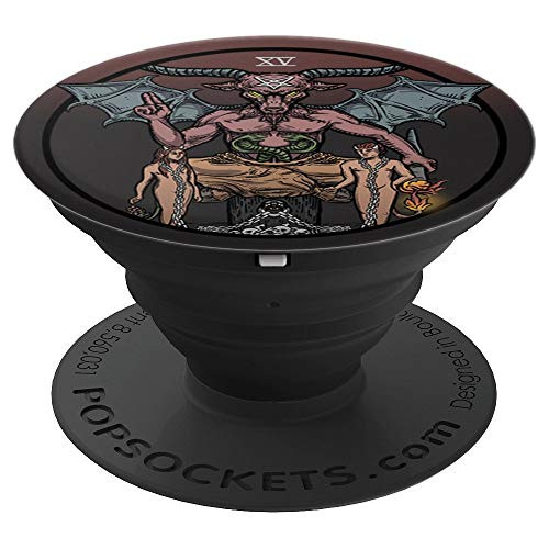 The Devil Tarot Card Baphomet Gothic Satanic Witch Gift PopSockets Grip and Stand for Phones and Tablets