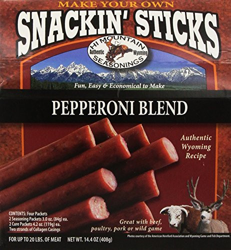 Hi Mountain Jerky Pepperoni Snackin  Stick Kit 144 Ounce Boxes