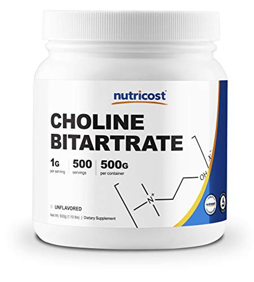 Nutricost Pure Choline Bitartrate Powder 500 Grams Nutricost Pure Choline Bitartrate Powder 500 Grams